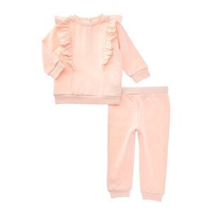 Little Me Girls  Sweatshirt Set, Pink